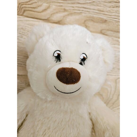 Build-A-Bear White/Cream Teddy Bear w/ Brown Nose 16" Stuffed Animal Plush Toy - Picture 3 of 6